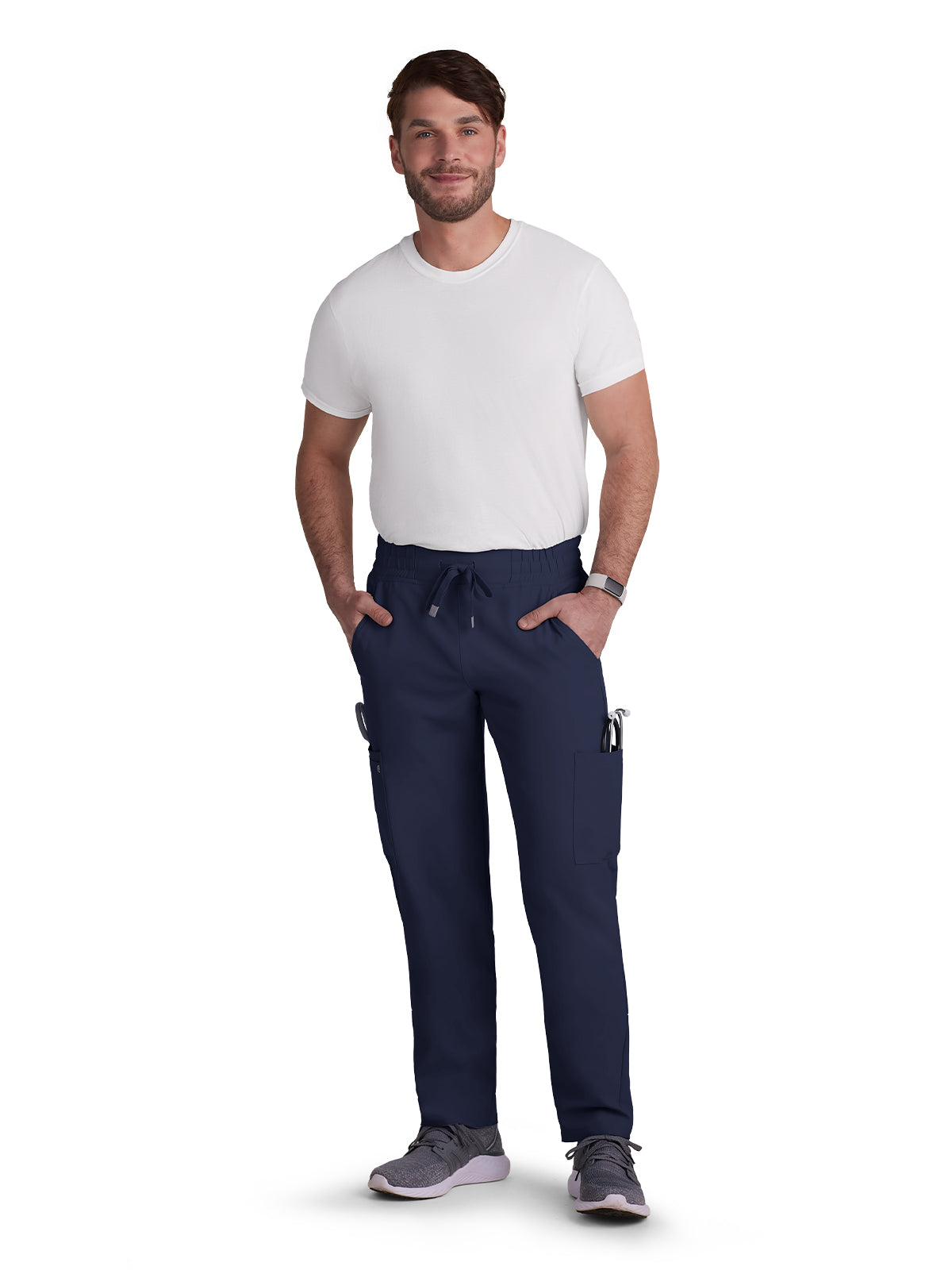 Men's 6-Pocket Drawstring Elastic Waist Neuro Scrub Pant