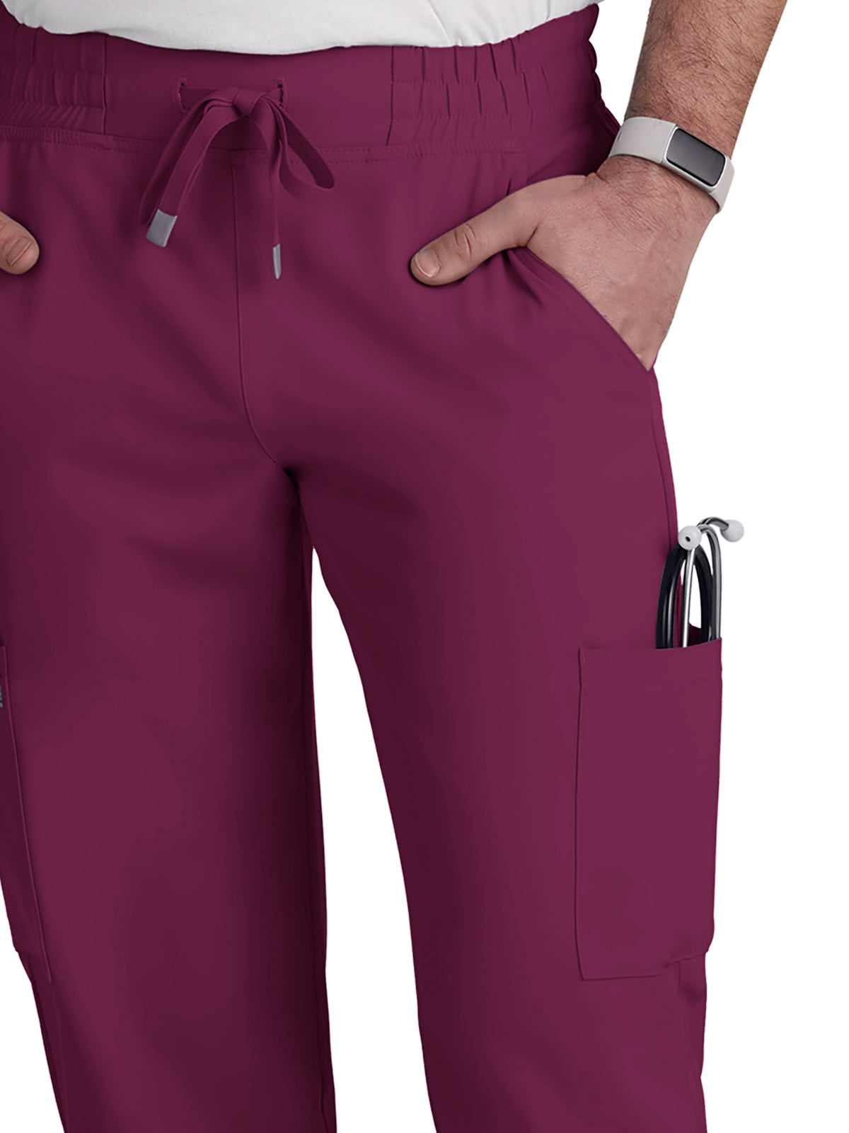 Men's 6-Pocket Drawstring Elastic Waist Neuro Scrub Pant