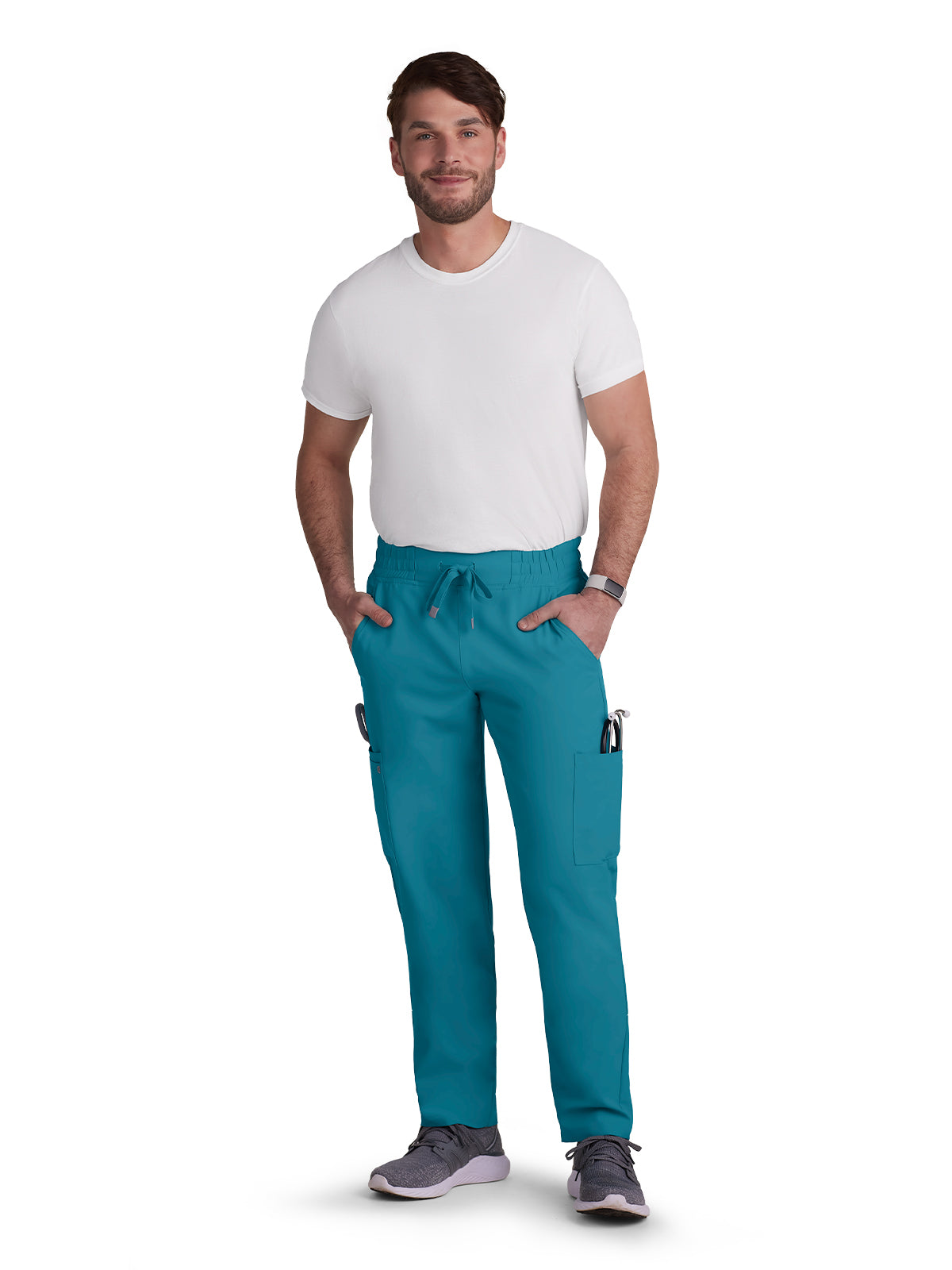 Men's 6-Pocket Drawstring Elastic Waist Neuro Scrub Pant