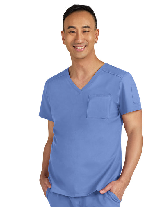 Men's Chest Pocket V-Neck Arthro Scrub Top