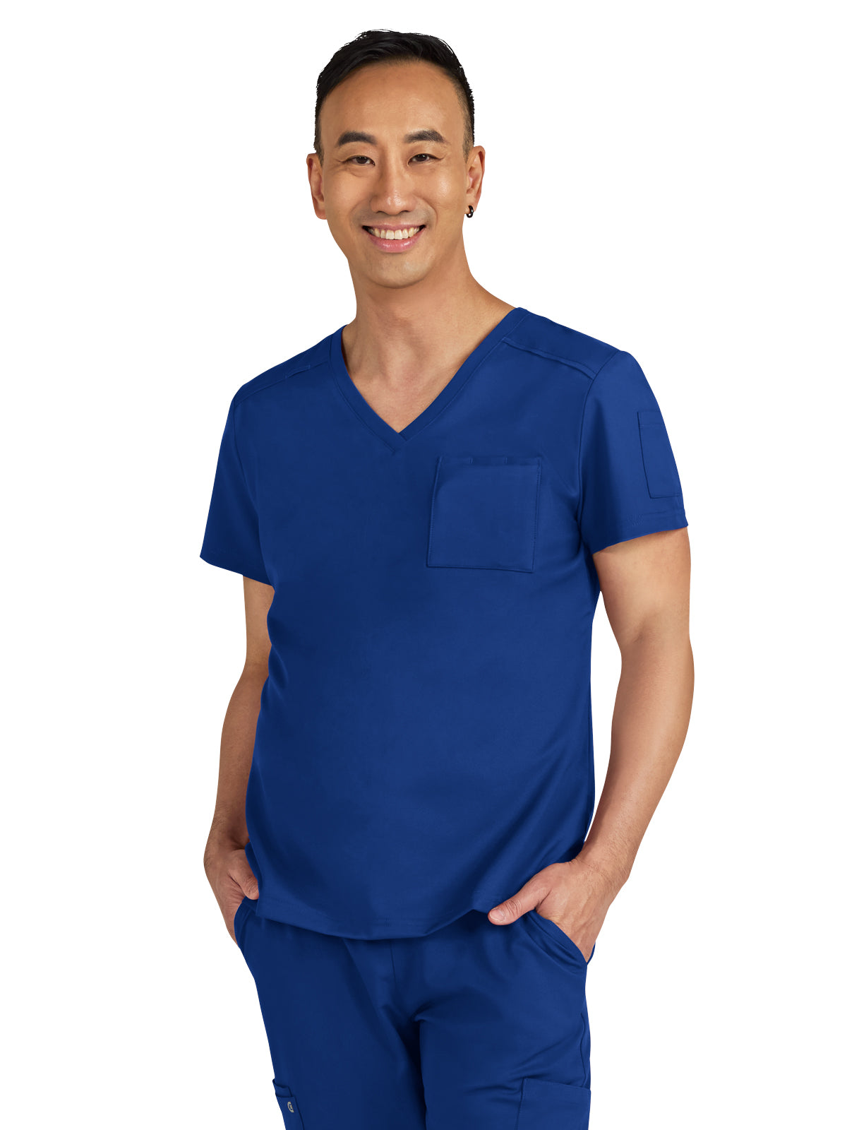 Men's Chest Pocket V-Neck Arthro Scrub Top