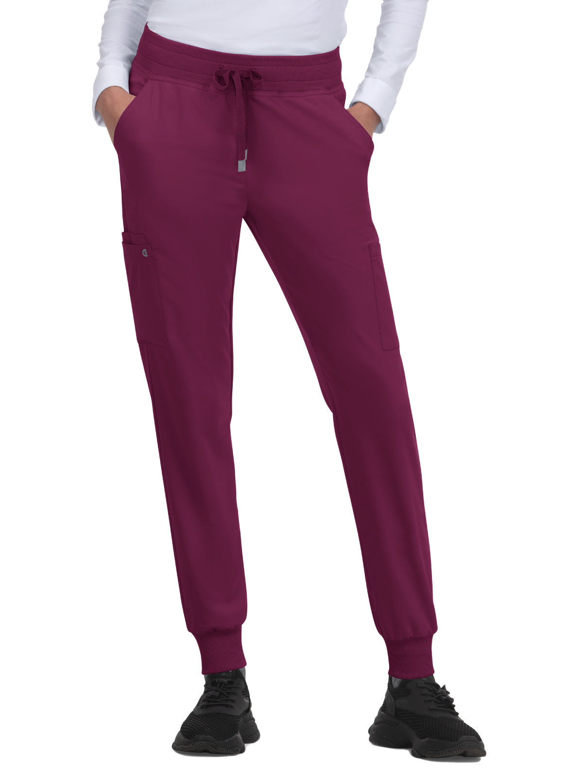 Women's 6-Pocket Ribbed Cuff Jogger Style Pulse Scrub Pant