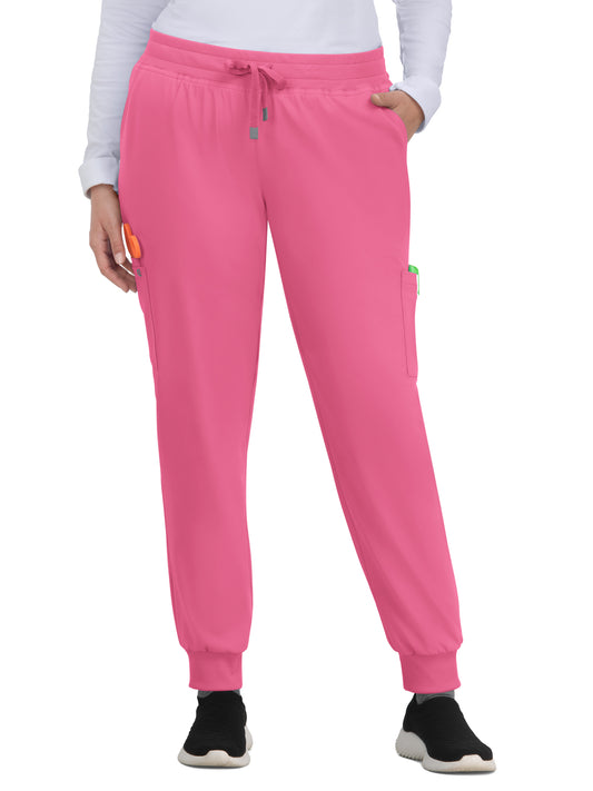 Women's 6-Pocket Ribbed Cuff Jogger Style Pulse Scrub Pant