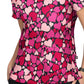 Women's 2-Pocket Tailored Body Print Lulu Scrub Top