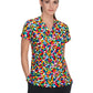 Women's 2-Pocket Tailored Body Print Lulu Scrub Top