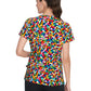 Women's 2-Pocket Tailored Body Print Lulu Scrub Top