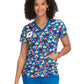 Women's 2-Pocket Tailored Body Print Lulu Scrub Top