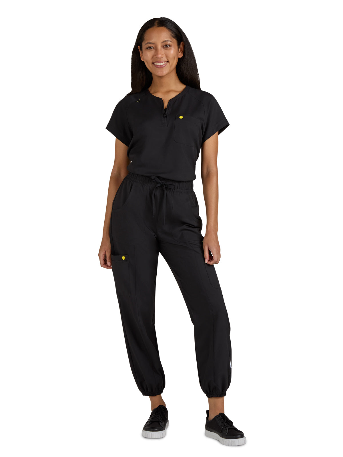 Women's Zipper Neck Ecstatic Scrub Top