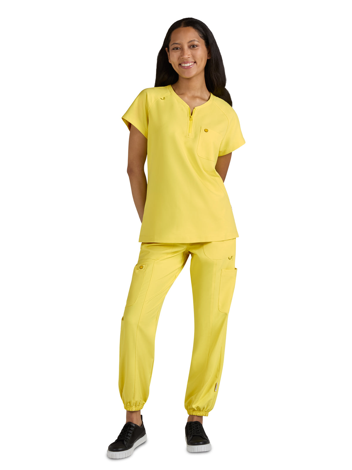 Women's Zipper Neck Ecstatic Scrub Top