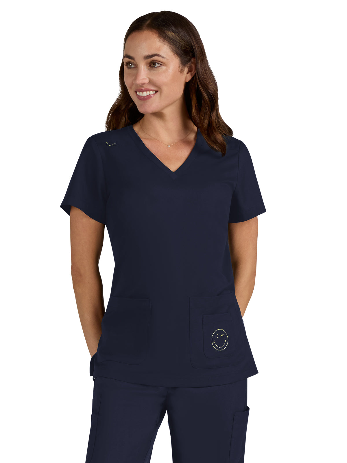 Women's 3-Pocket V-Neck Blissful Scrub Top