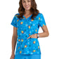 Women's Printed 3-Pocket V-Neck Adoring Scrub Top