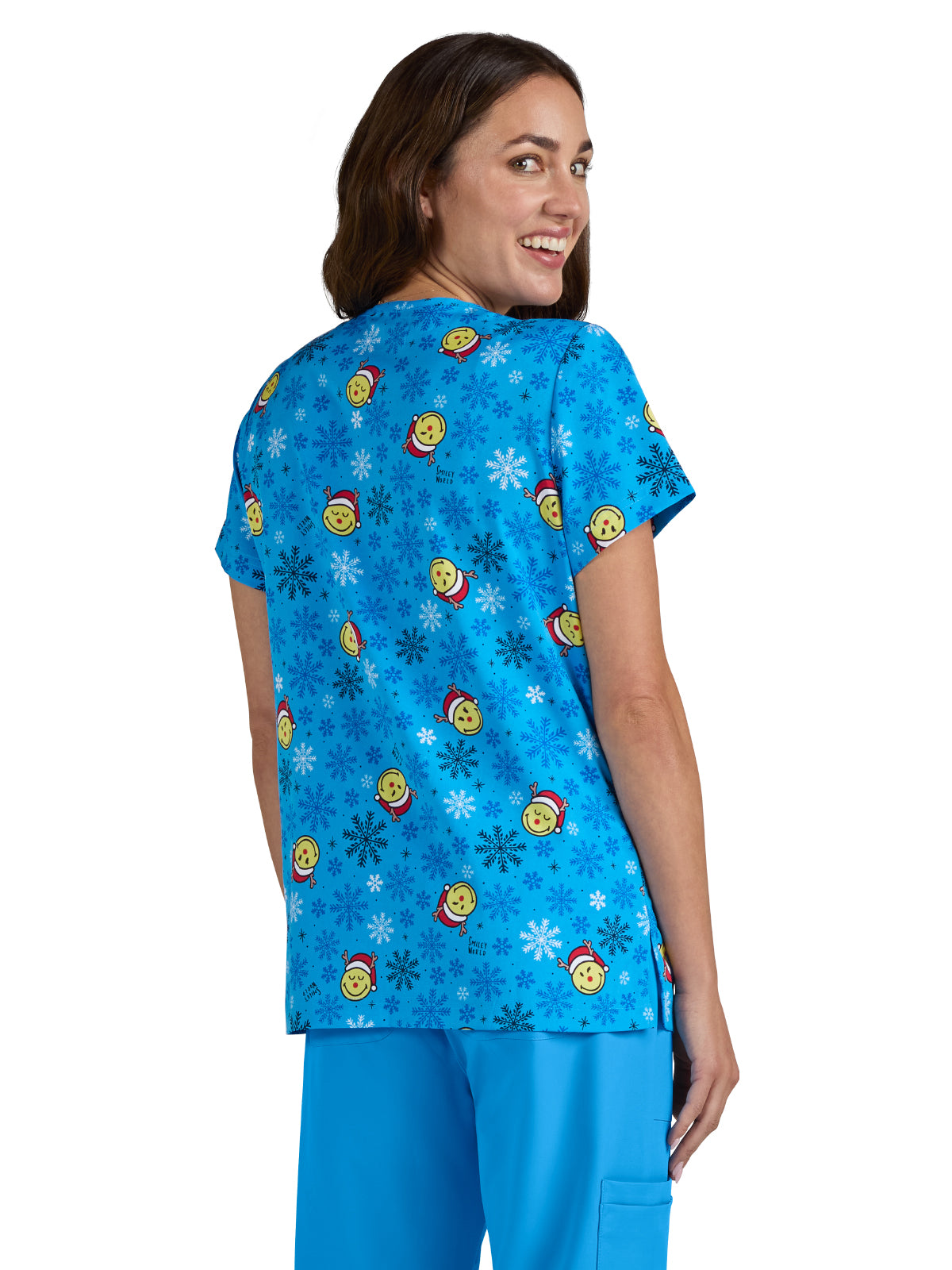 Women's Printed 3-Pocket V-Neck Adoring Scrub Top