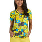 Women's Printed 3-Pocket V-Neck Adoring Scrub Top