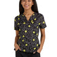 Women's Printed Split-Neck Amazed Scrub Top