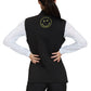 Women's 2-Pocket Embroidered Smiley Face Fleece Amused Vest