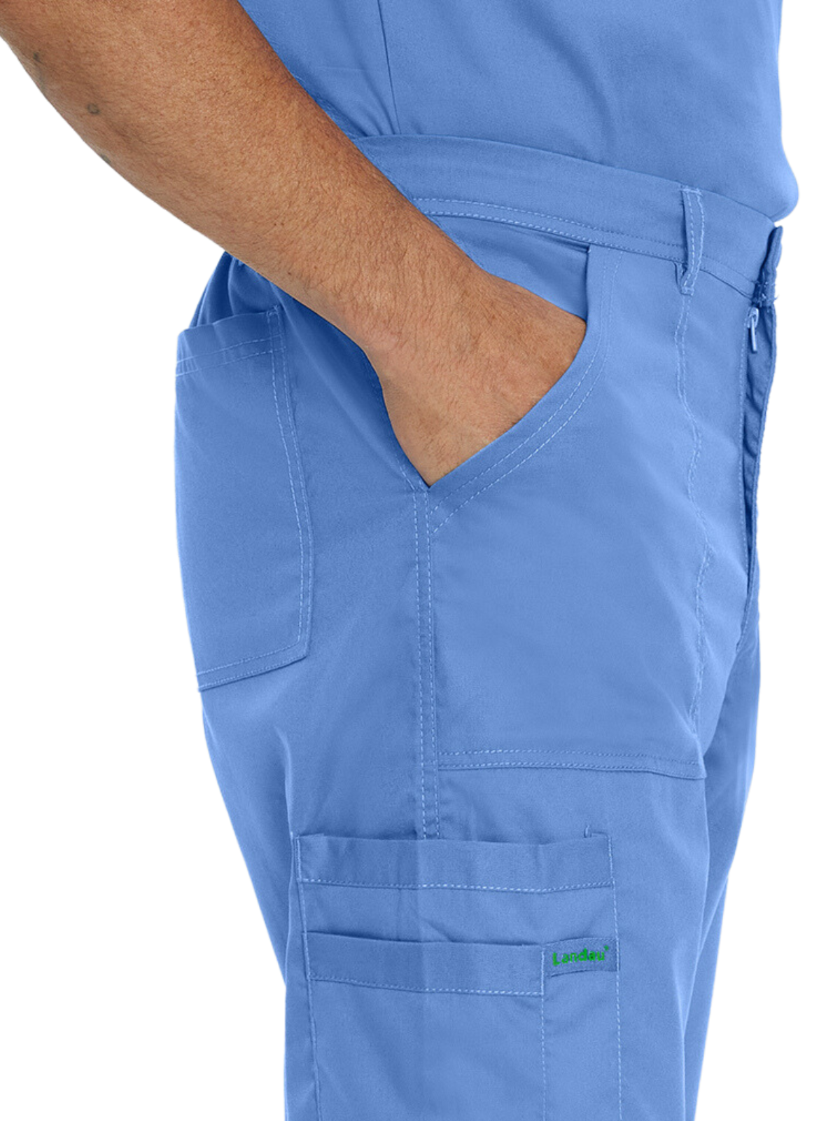 Men's 6-Pocket Straight-Leg Cargo Scrub Pant