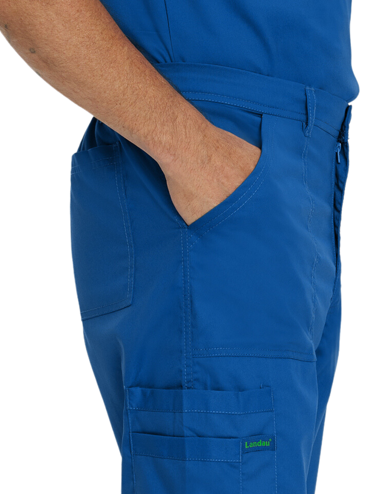 Men's 6-Pocket Straight-Leg Cargo Scrub Pant