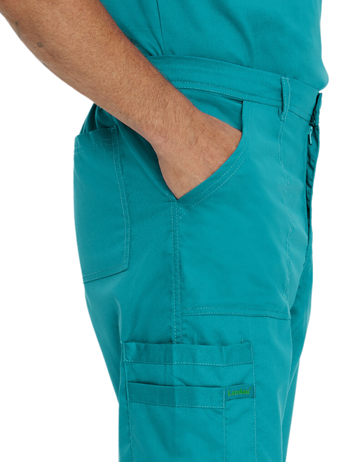 Men's 6-Pocket Straight-Leg Cargo Scrub Pant