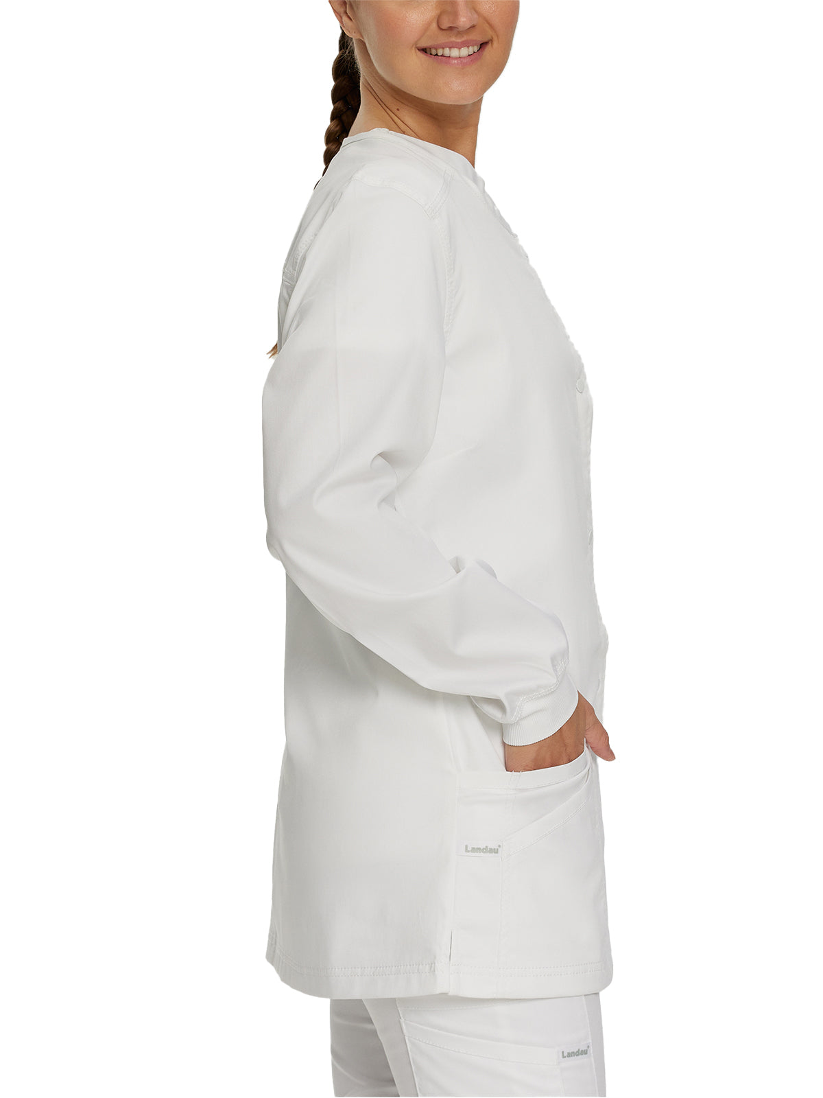 Women's Snap Front Scrub Jacket