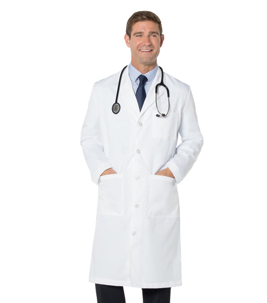 Men's Three-Pocket 43.5" Full-Length Lab Coat