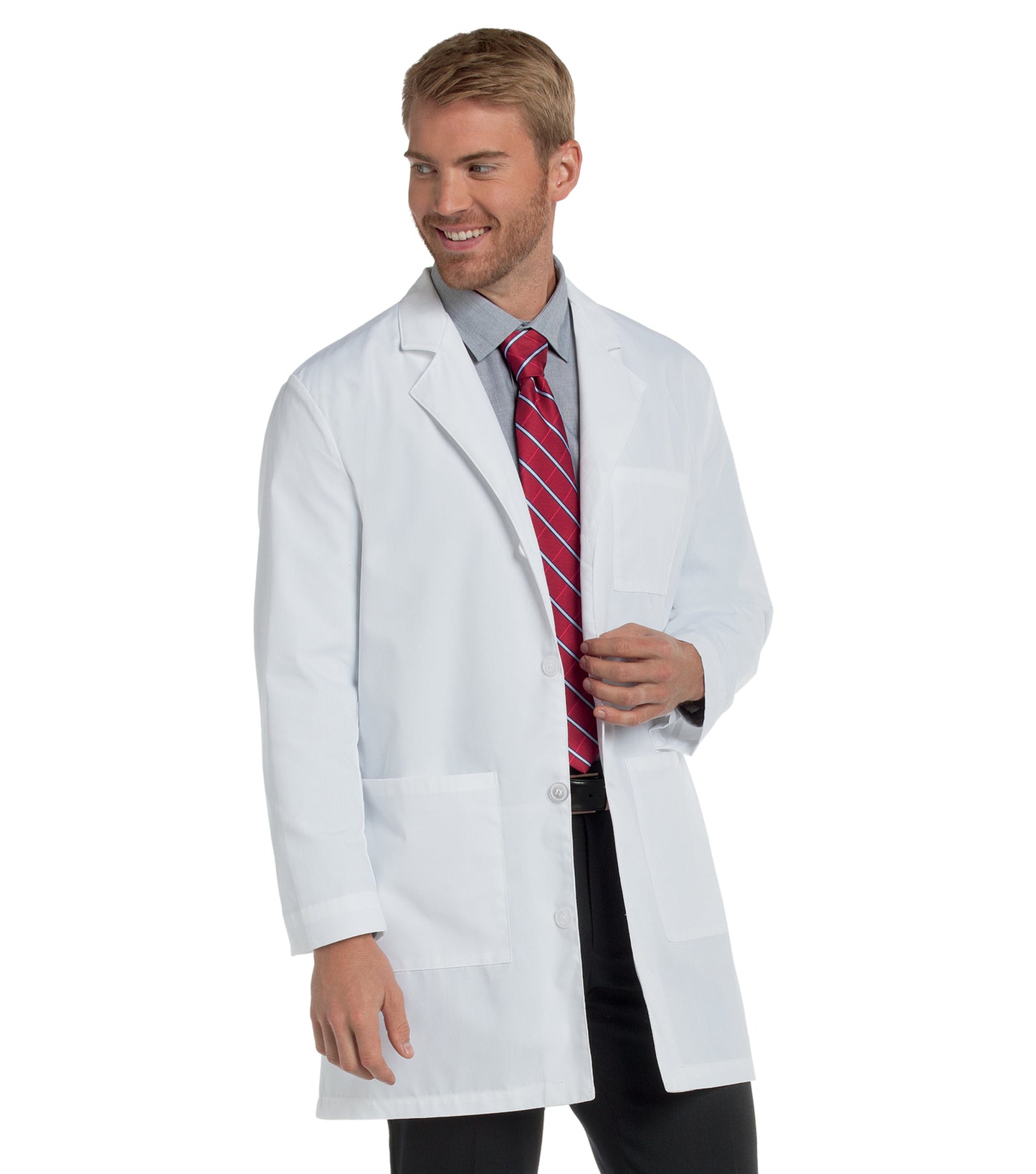 Men's Three-Pocket 35.5" Mid-Length Lab Coat