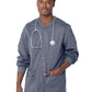 Men's 3-Pocket Crew Neck Warm-Up Scrub Jacket