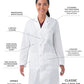 Unisex Three-Pocket 39" Full-Length Lab Coat