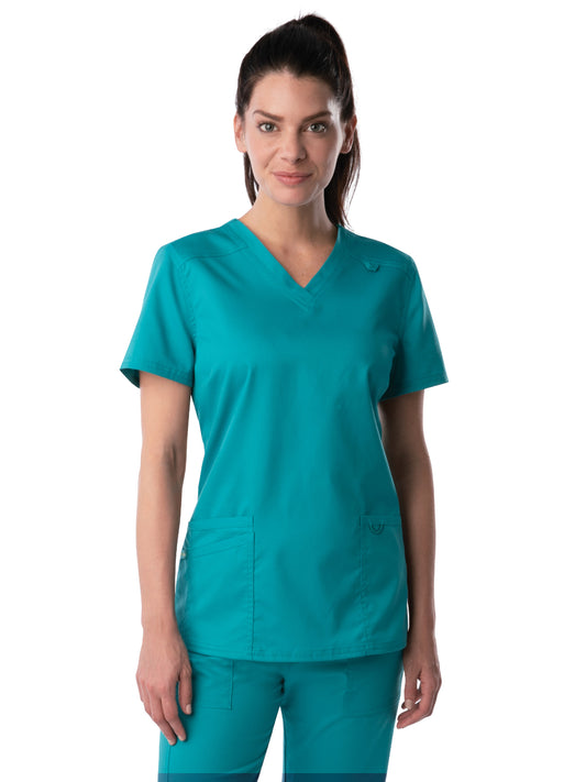 Women's 3-Pocket Fade Resistant V-Neck Scrub Top