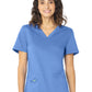 Women's 2-Pocket High-Low Hem V-Neck Scrub Top