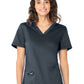 Women's 2-Pocket High-Low Hem V-Neck Scrub Top