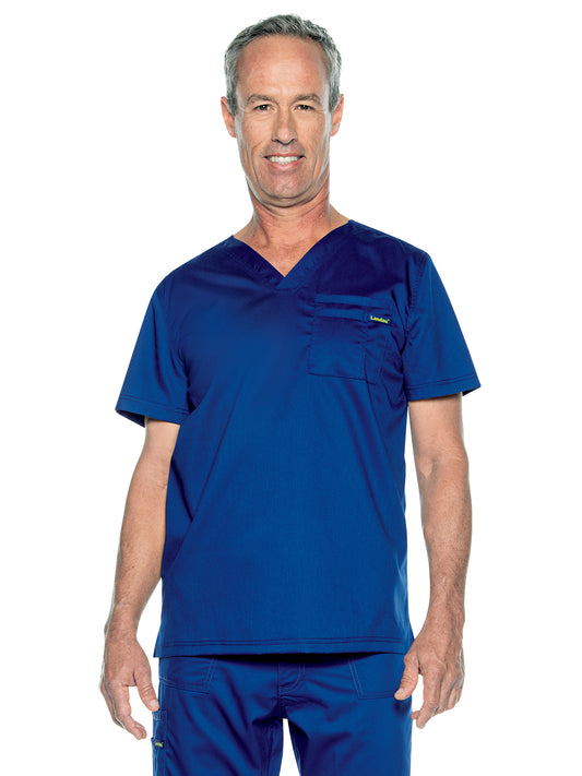 Unisex 2-Pocket Tuckable V-Neck Scrub Top