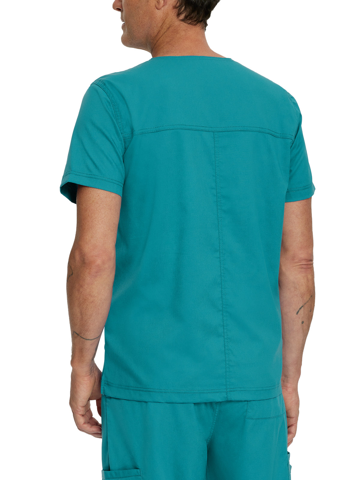 Unisex 2-Pocket Tuckable V-Neck Scrub Top