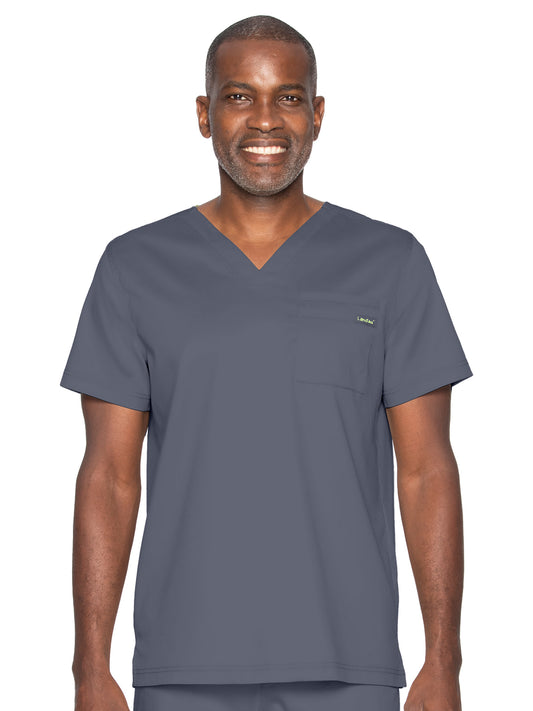 Unisex 2-Pocket Tuckable V-Neck Scrub Top