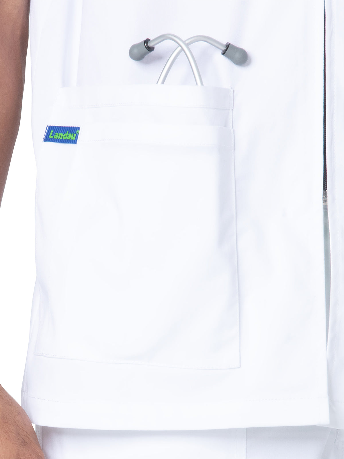 Men's 6-Pocket Notch Collar Scrub Top