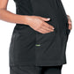 Women's 3-Pocket Adjustable Drawstring Empire Waist V-Neck Maternity Scrub Top