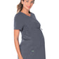 Women's 3-Pocket Adjustable Drawstring Empire Waist V-Neck Maternity Scrub Top