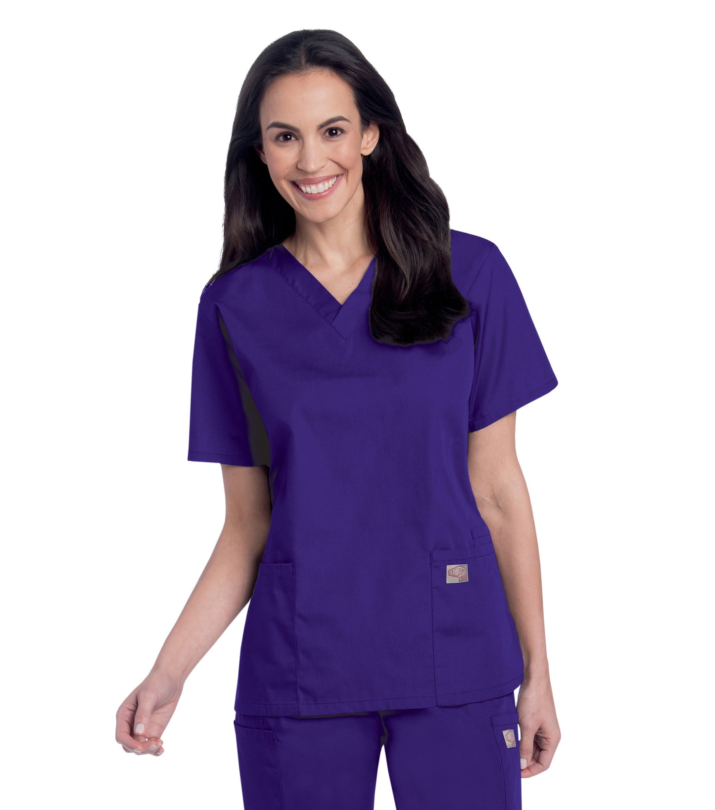 Women's 3-Pocket Clean Back V-Neck Scrub Top