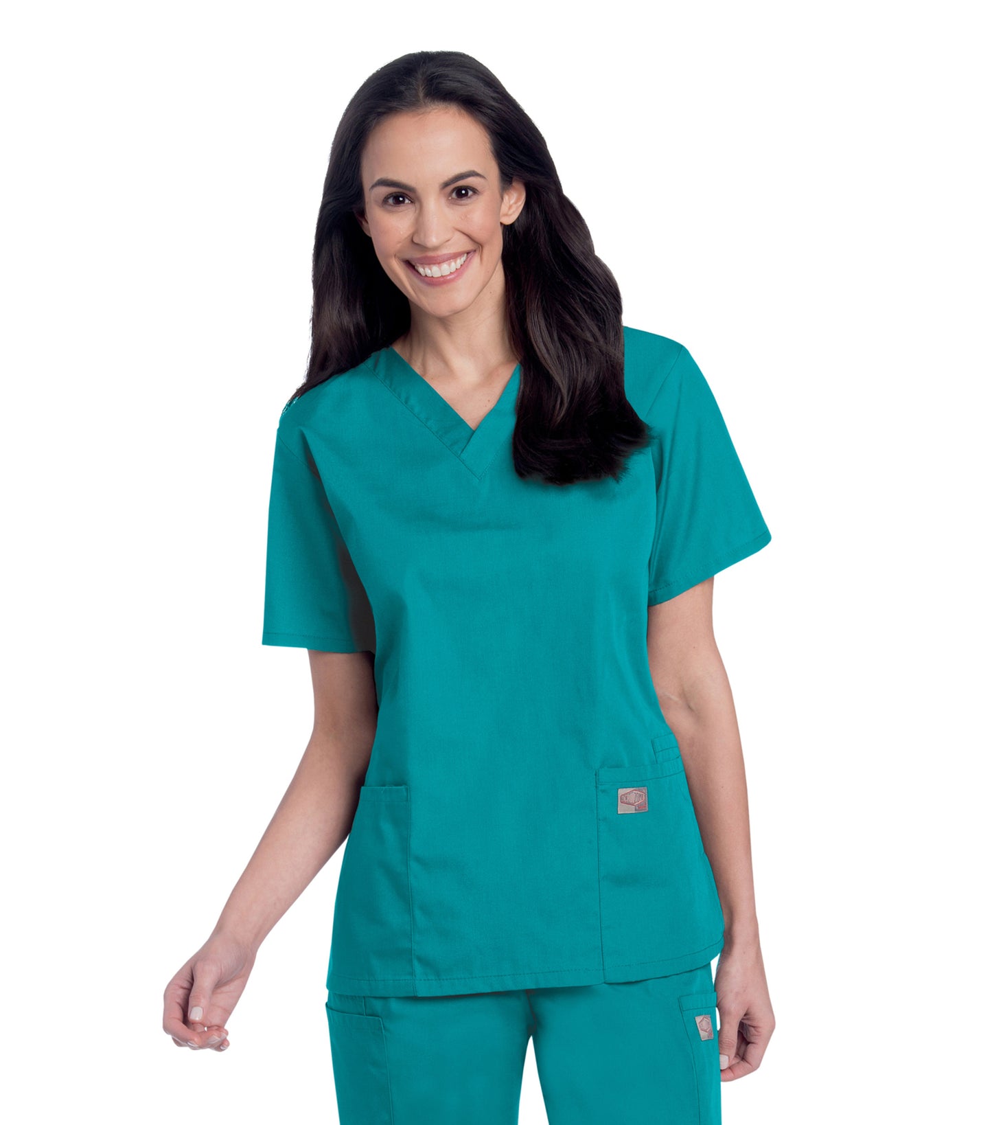 Women's 3-Pocket Clean Back V-Neck Scrub Top