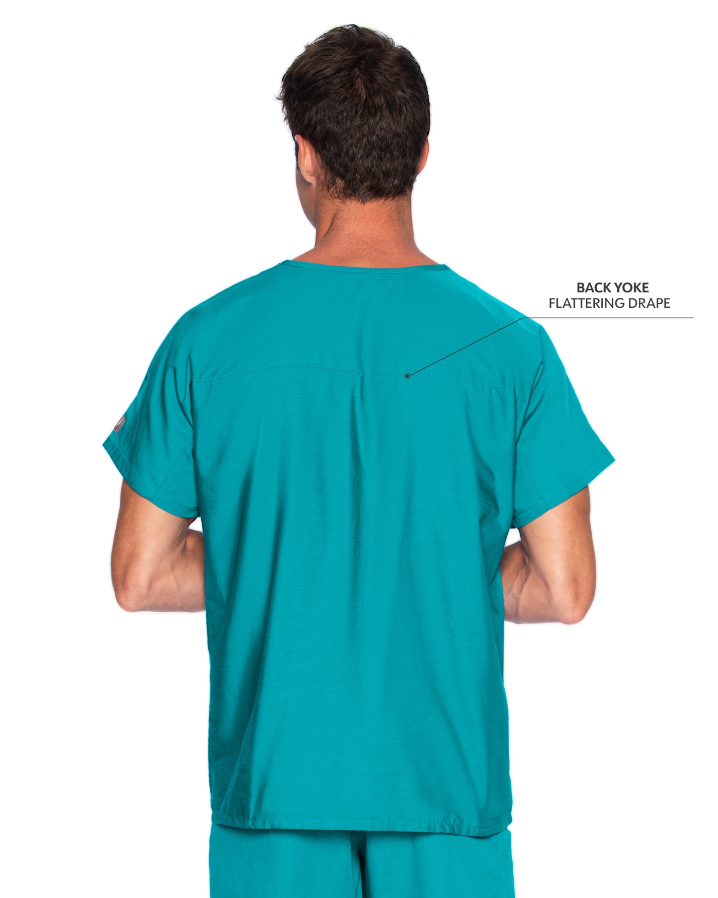 Unisex 1-Pocket Dolman Sleeve Tuckable V-Neck Scrub Top