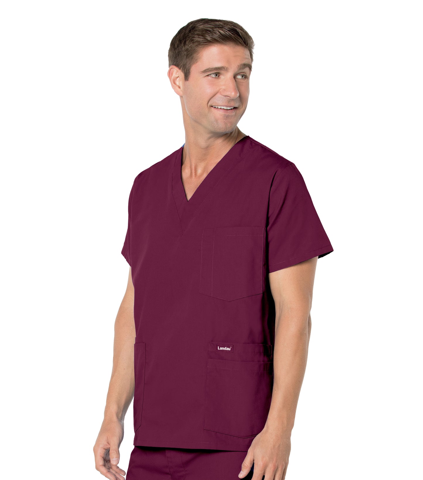 Men's 5-Pocket V-Neck Scrub Top