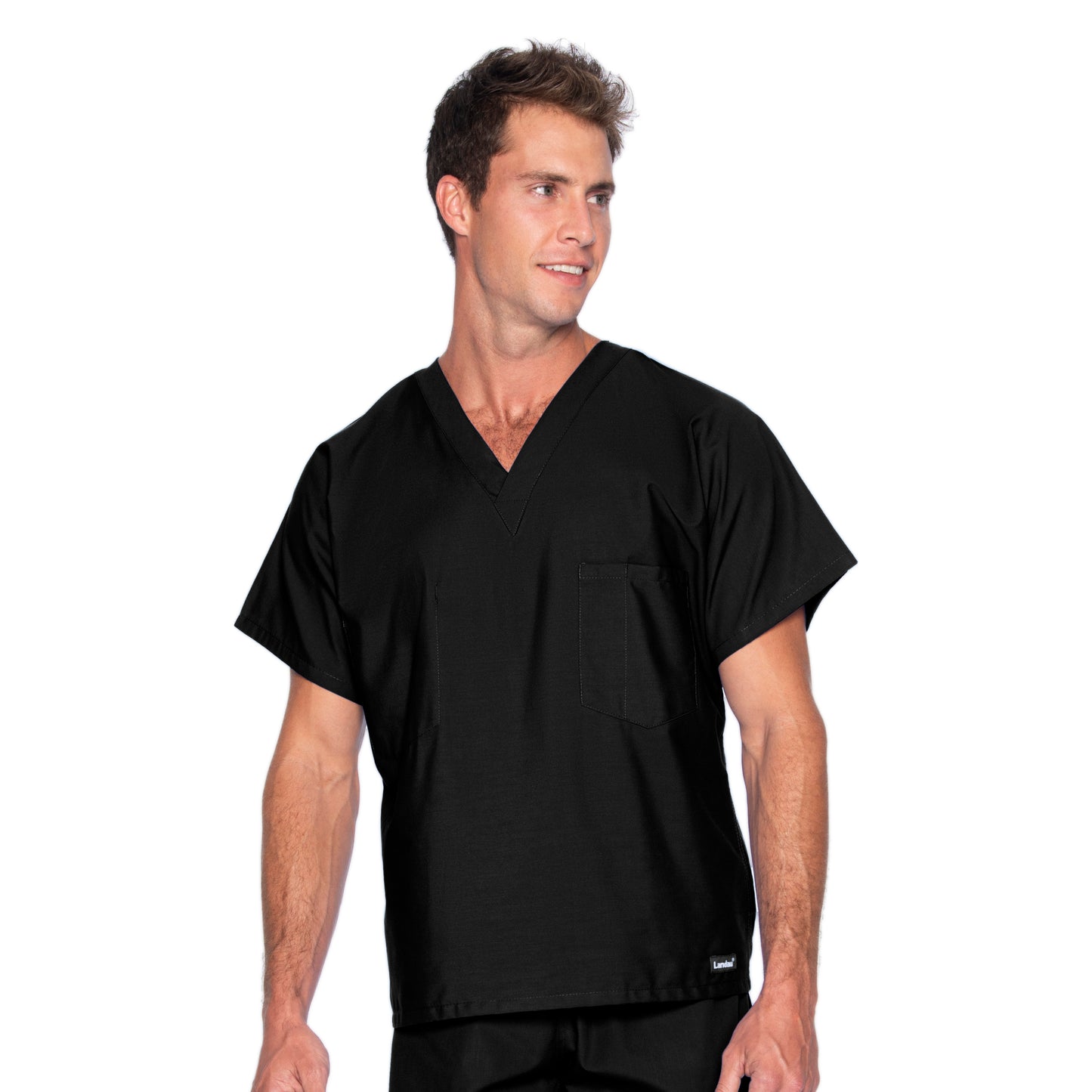 Unisex Reversible 1-Pocket V-Neck Scrub Top