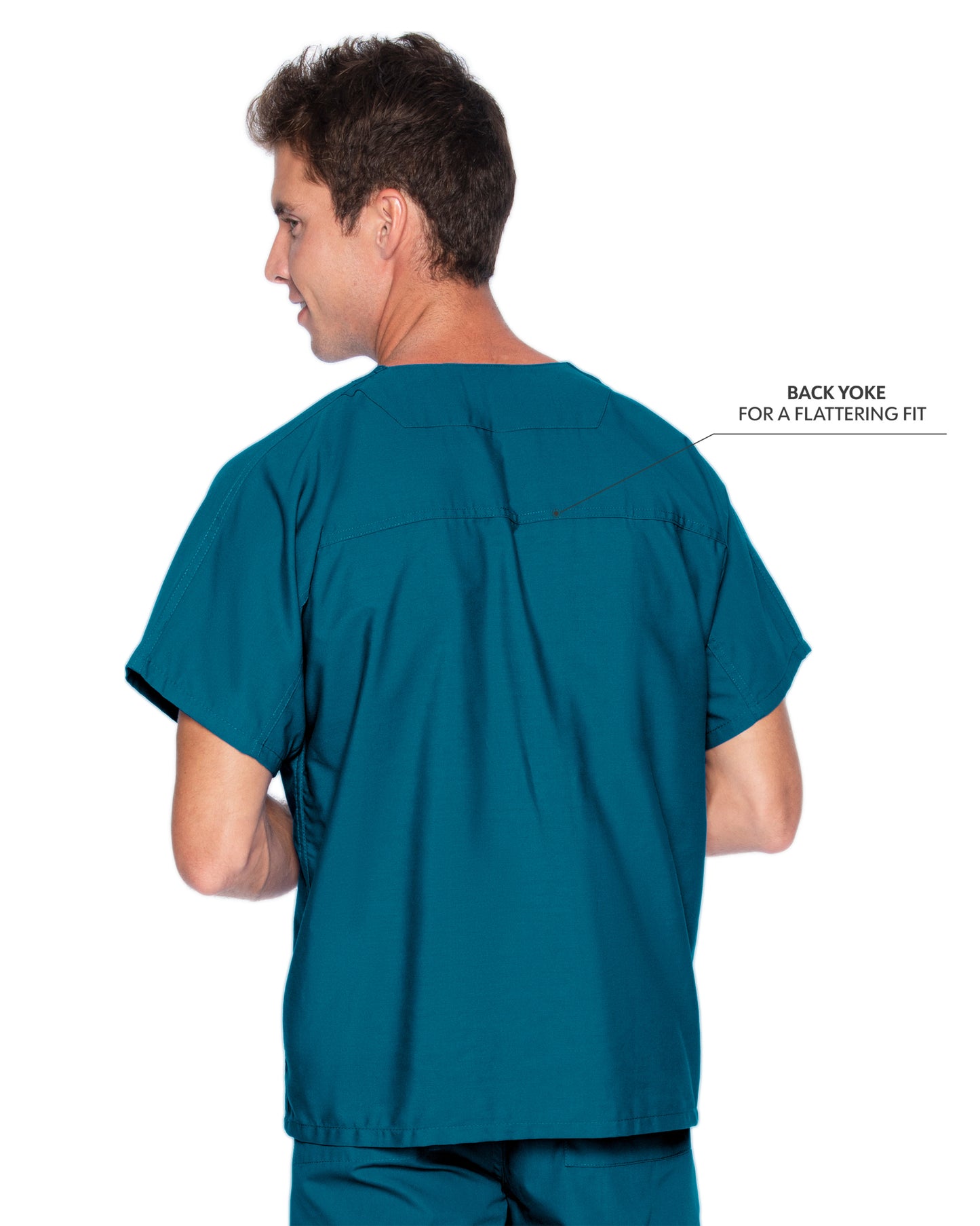 Unisex Reversible 1-Pocket V-Neck Scrub Top