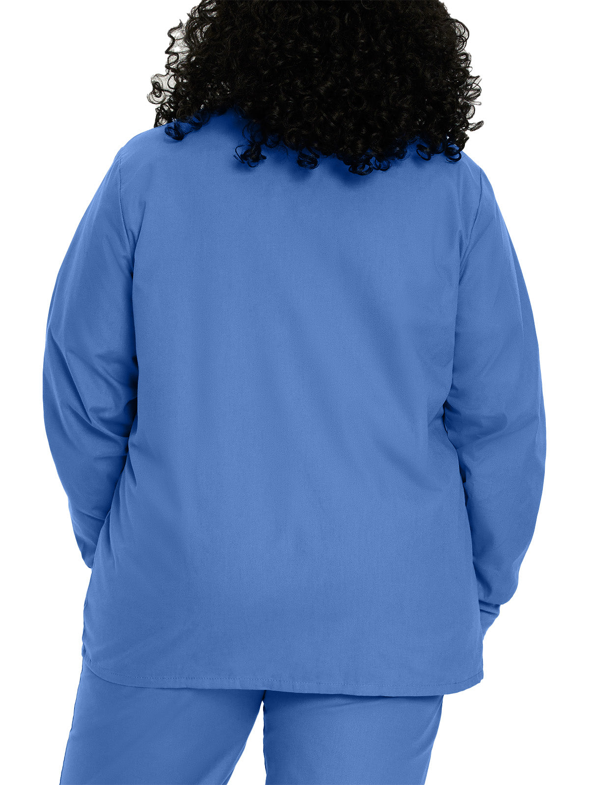 Women's 4-Pocket Crew Neck Warm-Up Scrub Jacket