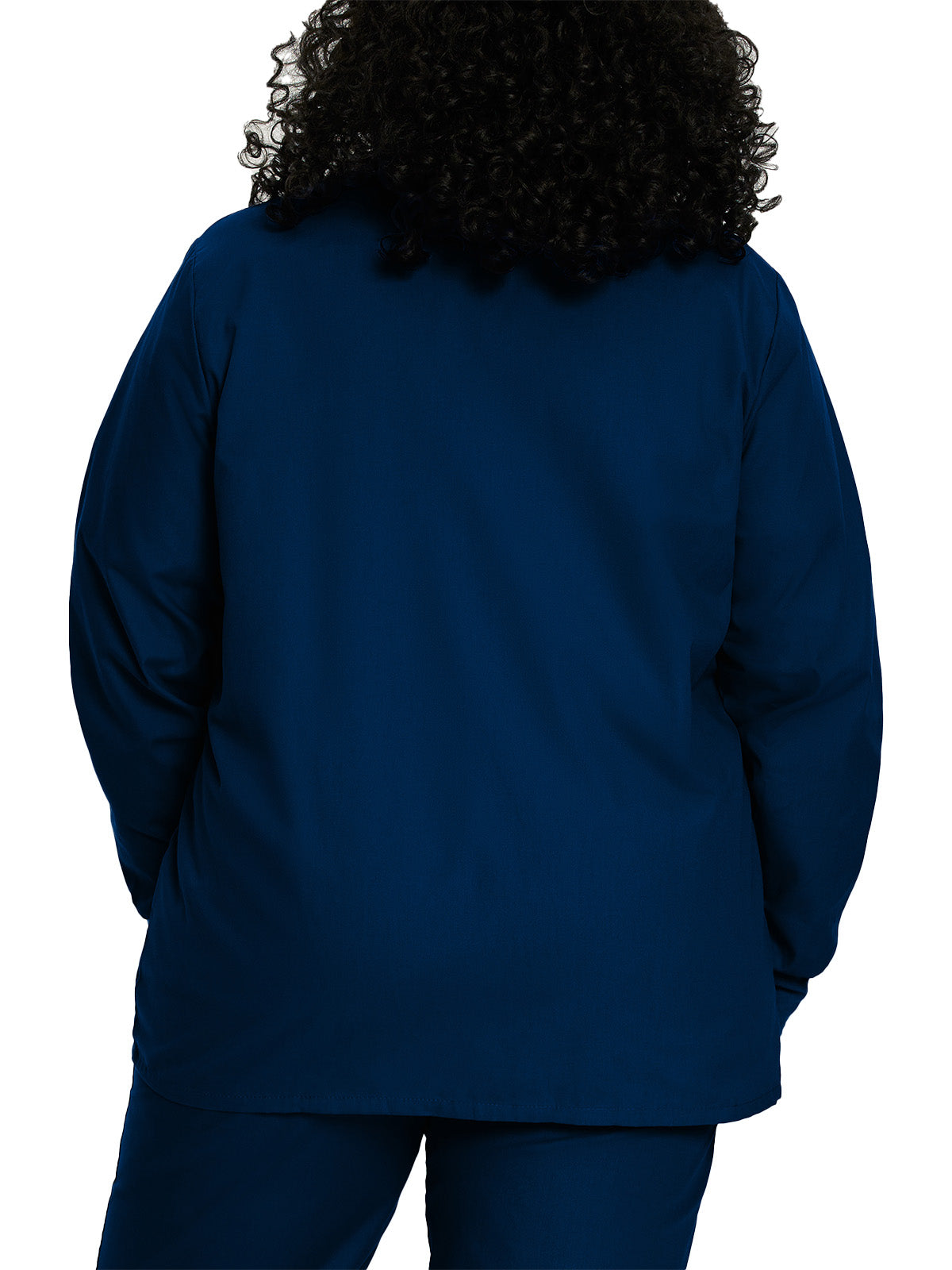 Women's 4-Pocket Crew Neck Warm-Up Scrub Jacket