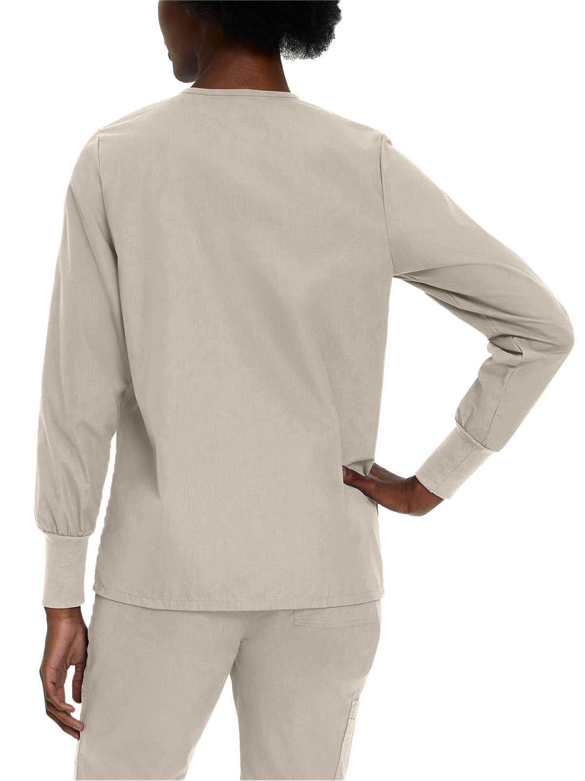 Women's 4-Pocket Crew Neck Warm-Up Scrub Jacket