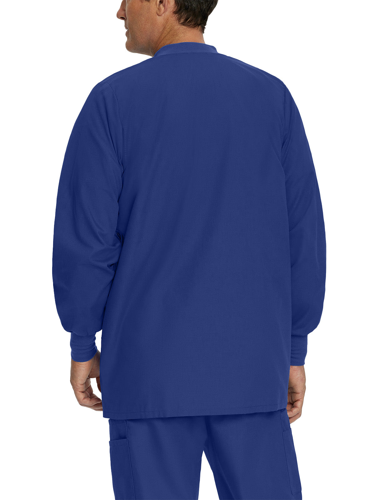 Men's 5-Pocket Crew Neck Warm-Up Scrub Jacket