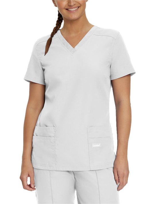 Women's 4-Pocket V-Neck Tapered Scrub Top