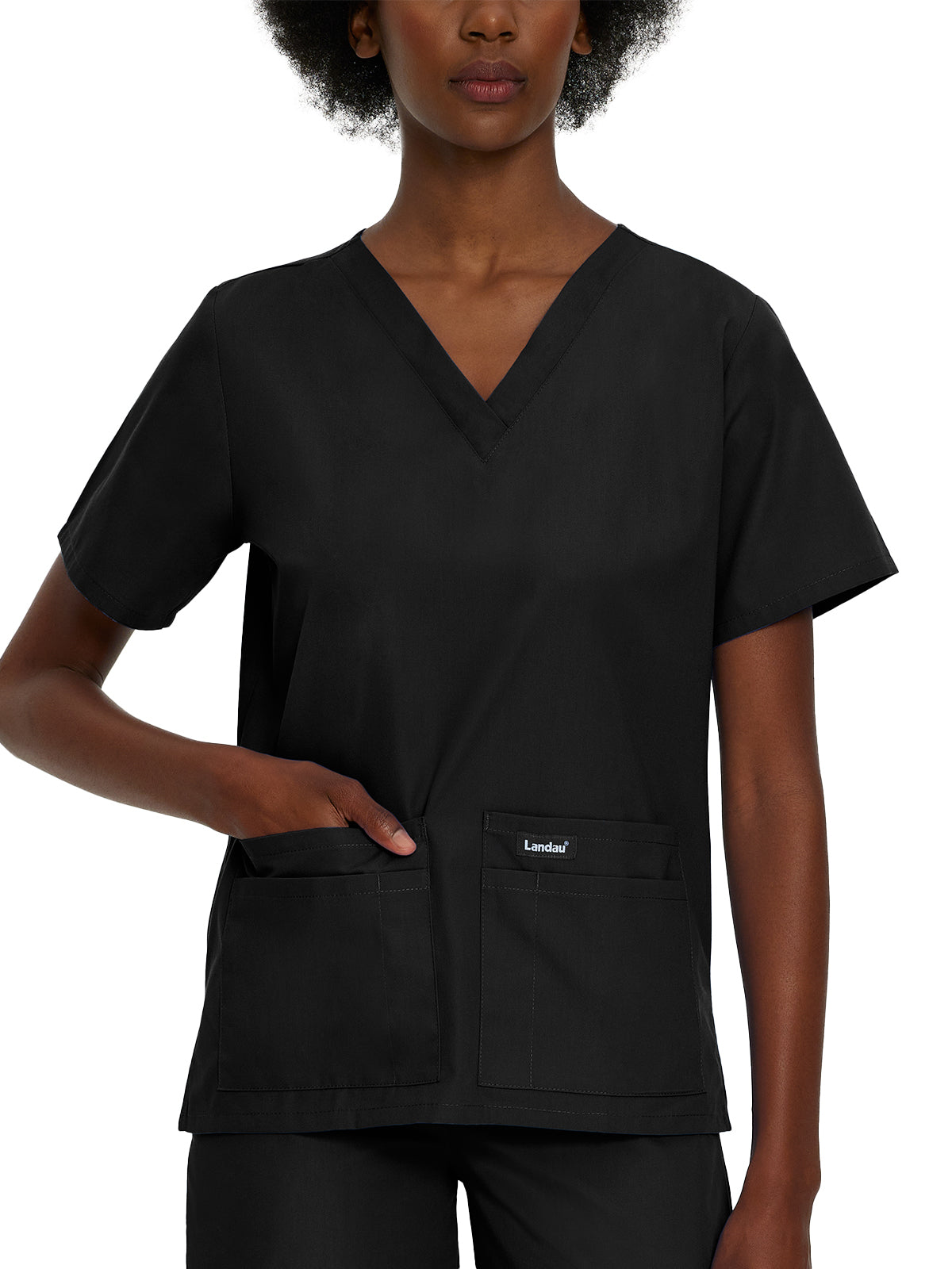 Women's 4-Pocket Durable V-Neck Scrub Top