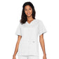 Women's 4-Pocket Snap-Front V-Neck Scrub Top