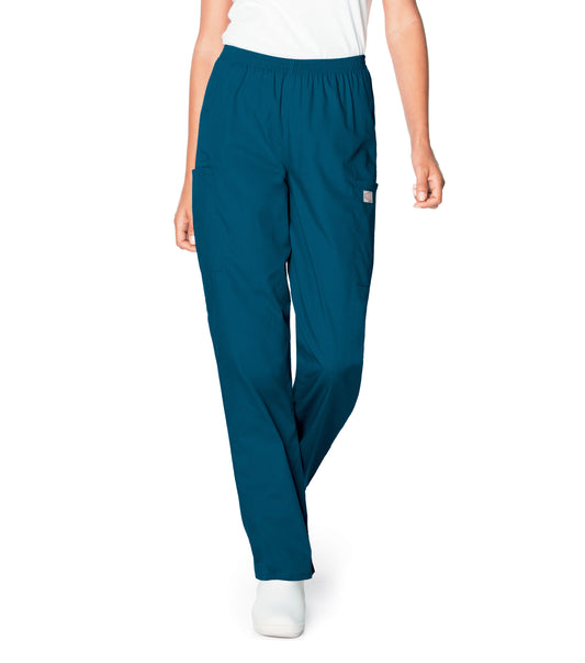 Women's 3-Pocket High-Rise Triple-Elastic Waist Scrub Pant